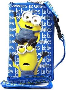 Despicable Me Minions Authentic Licensed Lanyard W/ Cellphone Purse/Wallet -BlUE