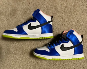 Nike Dunk High ‘Blue Satin’ Design For Her DV2185-100 Sneakers (Women’s Size 6) - Picture 1 of 20