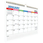 2024-2025 Wandkalender, Spiralbindung, 18 Monate, Feiertage, Notizblock