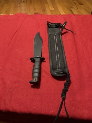 Cuchillo Bowie Ontario Spec Plus Marine Raider con funda usado Cm Foto 1 de 4