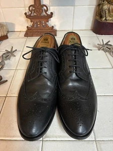 Zapatos de negocios L' UNICA COSA Italia punta de ala cuero negro con cordones 10,5 M - Imagen 1 de 16