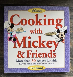 Vtg Cooking w/ Mickey & Friends DISNEY Kids Cookbook Hardcover 1st Ed 1998 - Picture 1 of 8