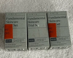 LUMIN Fundamental Men's Skincare Trial Set Face Wash & Face Moisturizer SET OF 3 - Picture 1 of 6