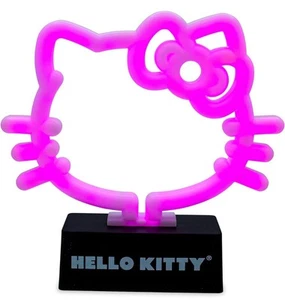 Lampada LED Neon Bufalo Argento Sanrio Hello Kitty Decorazione Camera Luce Umore, Batteria... - Foto 1 di 11