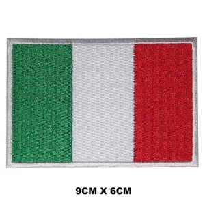 Italy Country Flag Iron/Sew On Patch Badge Embroidered Applique For Clothes - Picture 1 of 3