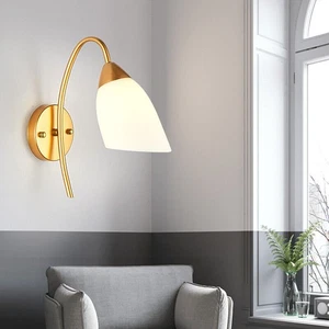 Lights LED Shades Wall Brass Dome E27 Industrial Antique Gloss Light Bulb - Picture 1 of 10