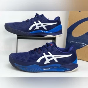 Asics Mens Gel-Resolution 8 Tennis 1041A113-405 Court Shoes - Size 11 2E Wide - Picture 1 of 16