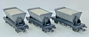 3 x Roco H0 - Kipplore Schüttgutwagen grau mit Ladung - Bild 1 von 8