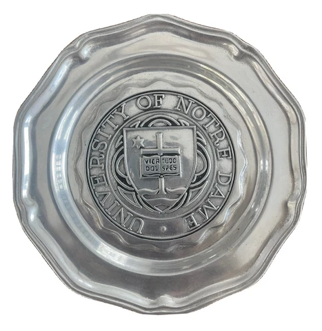 Notre Dame University pewter plate dish Wilton Collectible Graduation Gift RARE Cover