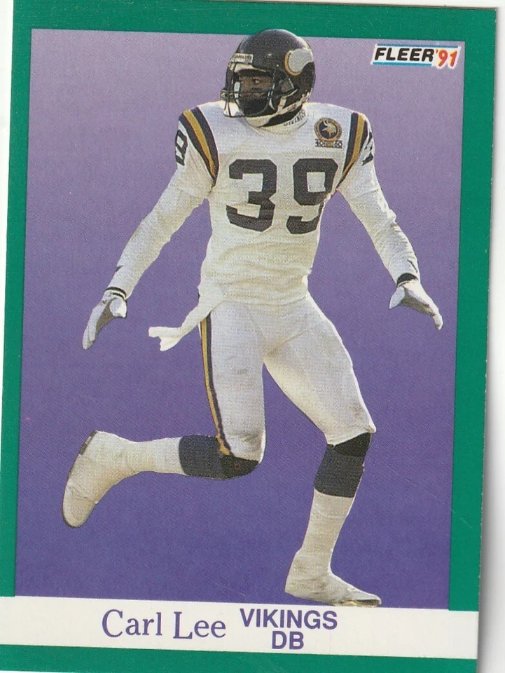 FREE SHIPPING-MINT-1991 Fleer Carl Lee #285 VIKINGS PLUS BONUS CARDS - Image 1 of 1