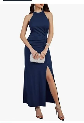 Grace Karin Women's Halter Neck Split Maxi Formal Dress Bridesmaid Prom Party Sm - Image 1 of 4