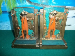 Vintage Pompeian Bronze Co Buchstützen - Bild 1 von 8