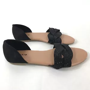 Sandalias para mujer Torrid negras con estrás de doble giro talla 12WW ancho ancho - Imagen 1 de 9