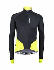 Mens Beta Cycling Windproof Jacket in Yellow/Black - Made in Italy by Santini