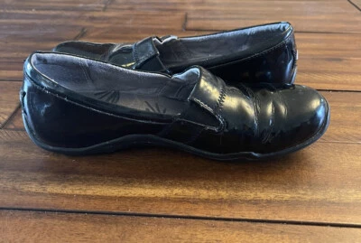 Zapato Mocasín Alpargata Cuero Negro Charol Ahnu Jackie Mujer Talla 6 Minimalista Foto 1 de 4