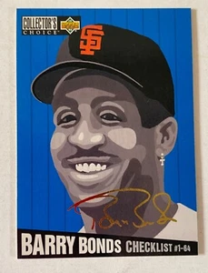 1994 U.D. Collectors Choice Barry Bonds GOLD signature #316 Checklist - Picture 1 of 2