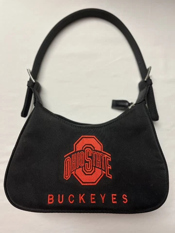 Ohio State Buckeyes Small Black Zipper Purse Adjustable Strap Zip Pocket Inside Cover
