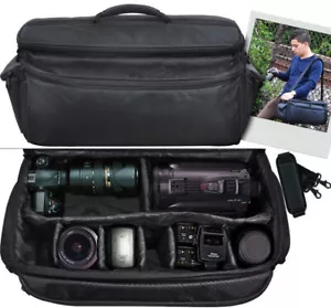 All Sizes Camera Backpack Shoulder Bag Waterproof Case for Canon Nikon Sony DSLR - Picture 1 of 33