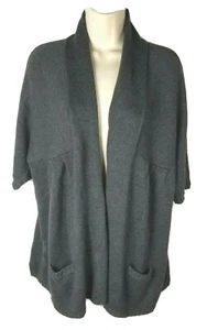 Daisy Fuentes Gray Open Front Sweater Jacket Cardigan Women Size XL - Picture 1 of 7