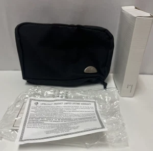 Bolsa de viaje colgante de inodoro Samsonite negra pequeña cremallera de lona ¡NUEVA! - Imagen 1 de 9