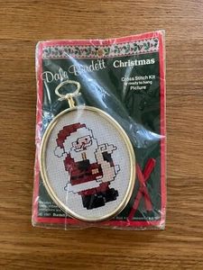 1987 Dale Burdett Weihnachten Santa Kreuzstich-Set Neu in Verpackung - Bild 1 von 2