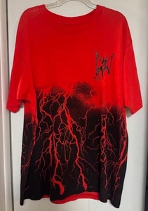 WOW! New Marc Jacques Burton red "Festival" lightning t shirt XL $350 - Picture 1 of 1