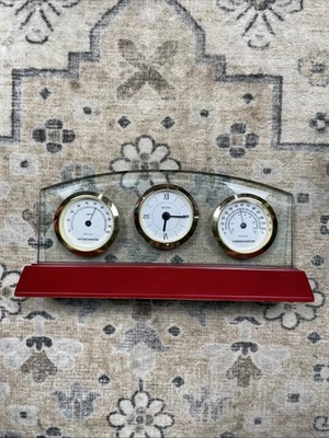 Reloj Centro Meteorológico de Escritorio Bulova B2835 Weston - Higrómetro, Tiempo, Termómetro Foto 1 de 4