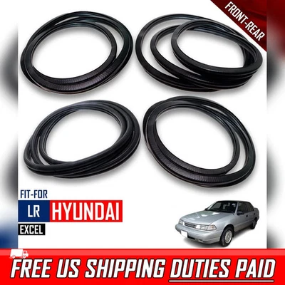 4 Sello de puerta resistente al clima goma delantero trasero derecho Rh para Hyundai Excel 1990-95 4 puertas Foto 1 de 4