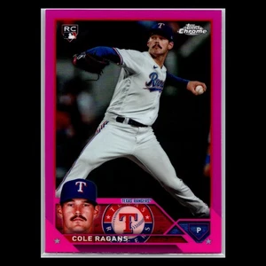 2023 Topps Chrome Update - #USC195 Cole Ragans RC Pink Refractor - Texas Rangers - Picture 1 of 2