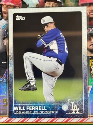 2015 Topps Archives Will Ferrell Los Angeles Dodgers Pitching SP # WF-9 - Image 1 of 4