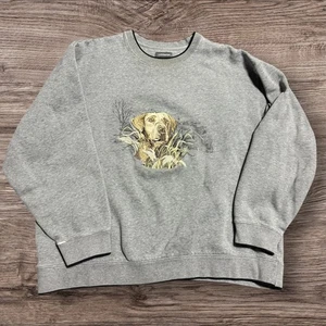 Vintage Croft & Barrow Sweatshirt Embroidered Labrador Retriever Adult Large - Picture 1 of 7