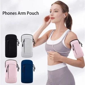 PU Running Mobile Phone Arm Bag Double-layer Phones Arm Pouch Universal - Zdjęcie 1 z 11