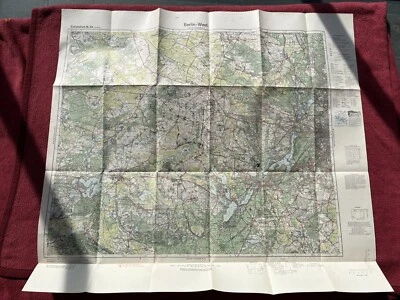 Map 1935 BERLIN-WEST EHB 64-1:100000-Brandenburg-Potsdam-Spandau-Friesack-col. - Image 1 of 4