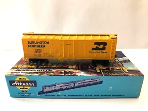 HO TM OF I 40 PIEDI REEFER BURLINGTON NORTHERN IN SCATOLA ATHEARN - Foto 1 di 9