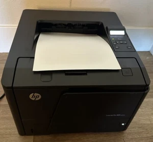 HP LaserJet Pro 400 M401dne Monochrome Laser Printer CF399A-TONER LOW Cord, USB - Picture 1 of 11
