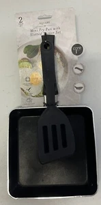 Brooklyn Steel Co. Mini Square Fry Pan & Slotted Turner 2Pc. Set Light Gray - Picture 1 of 3