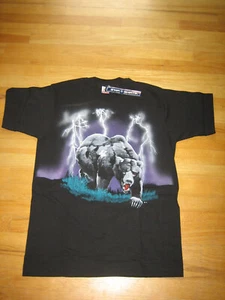 Star Shirts Wildlife Art T-Shirt Grizzlybär Blitz Sturm Med. Baumwolle schwarz - Bild 1 von 4