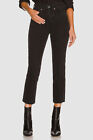 $195 GRLFRND Women's Black Karolina High-Waist Straight Crop Jeans Pants Size 27