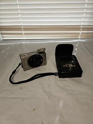 Canon Elph Point & Shoot Film Camera With Case Tested & Working Please Read - Image 1 of 4