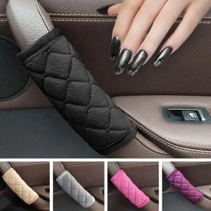 2pcs Soft Plush Armrest Handle Protector Car Interior Door Handle Cover Handrail - Picture 1 of 24