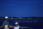 1950S Kodachrome Red Border Slide Mother And Child Jamestown Ferry