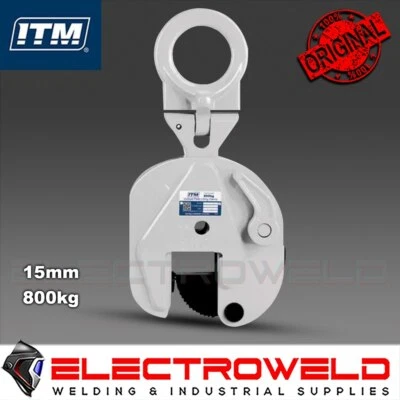 ITM Vertical Lifting Clamp 800kg White Hoist Lifting Plate Hanger TM9122-00815