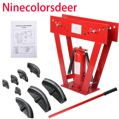 Dobladora de tubos de 16 toneladas manual hidráulica tubería dobladora tubo de escape tela con 8 troqueles Foto 1 de 4