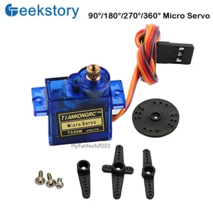 4PCS 90/180/270/360 Degree 9g TS90M Micro Servo Metal Gear Angle Controllable - Picture 1 of 7