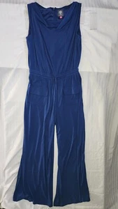 VINCE CAMUTO Jumpsuit Women’s L Blue Polyester Spandex Long Pants Romper - Picture 1 of 14