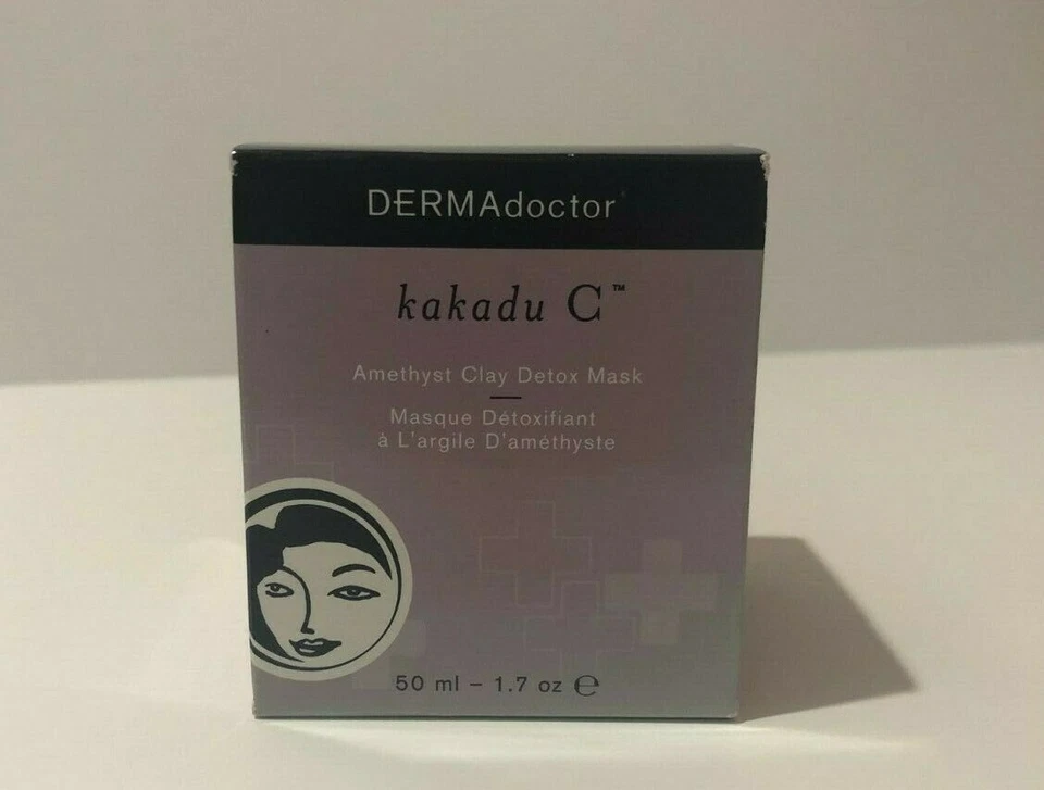 DERMAdoctor Kakadu C Amethyst Clay Detox Mask, 50 ml 1.7 Oz BRAND NEW in BOX - Image 1 of 4