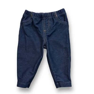 Pantalones elásticos estilo vaquero azul oscuro talla 3 meses Carter para niños - Imagen 1 de 2