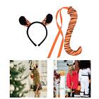 Tiger Ears And Long Tail Cow Ear Headband For Prom Performance Christmas