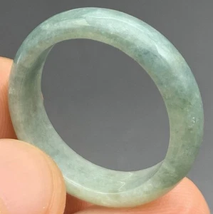 Video Certified Green 100% Natural A JADE Jadeite Circle RING USA. 8.5 # 411951 - Picture 1 of 5