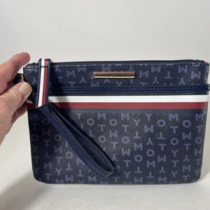 Tommy Hilfiger Navy Blue WRISTLET Clutch Handbag! - Picture 1 of 7